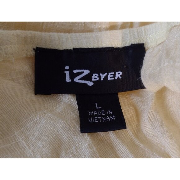 IZ Byer Y2K Gauze Blouson Tank Top Size L Crotchet Lightweight Cottage Fairy - Picture 6 of 8